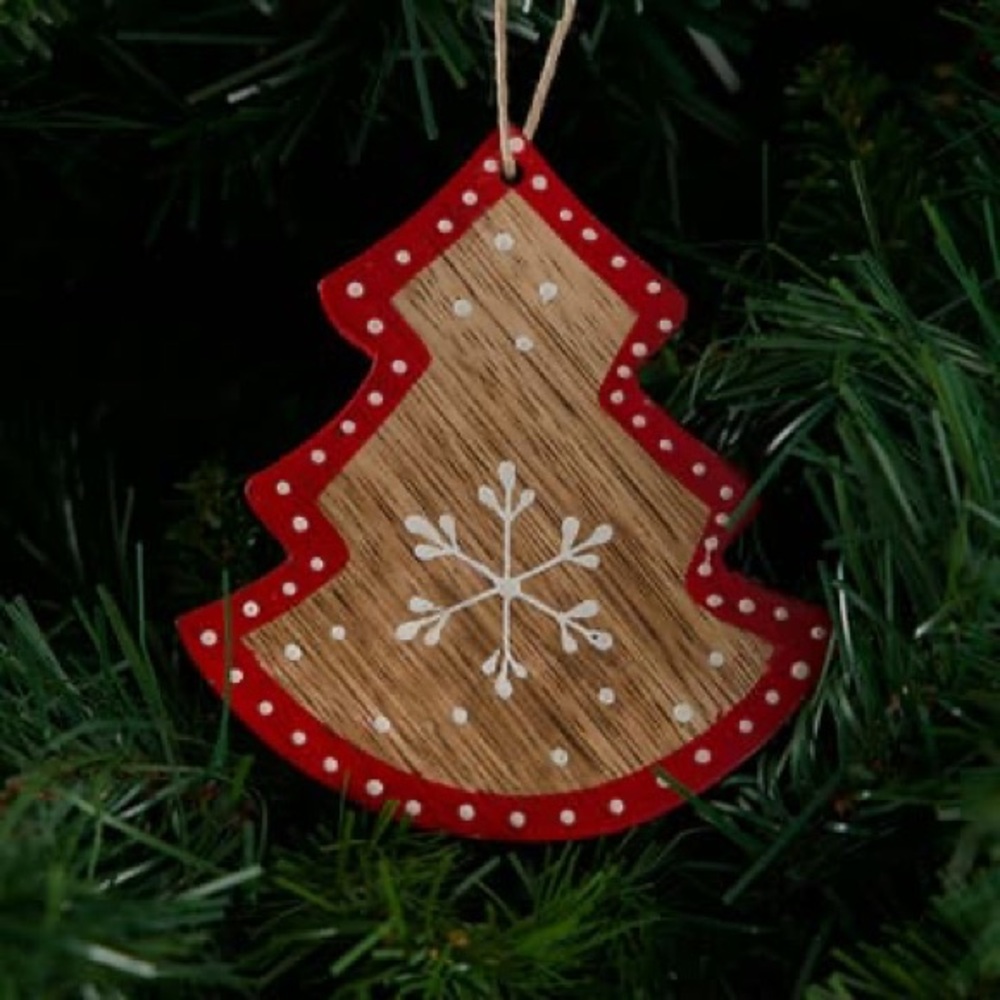 Cracker Barrel Wooden Christmas Tree Ornament 🎄 Holiday Decor Collectible NEW